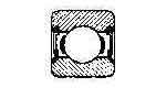 BALL BEARING SINGLE ROW, DEEP GROOVE NO.6200-2RS