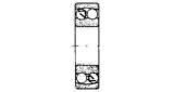 BALL BEARING DOUBLE ROW, DEEP GROOVE NO.1300