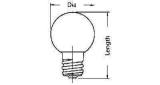LAMP PILOT GLOBULAR CLEAR E-10, 6.3V 1W 11X23.5MM