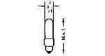 LAMP PILOT MINIATURE S5.5-K, 6V 0.6W 5X18MM