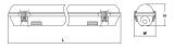 FL CEILING LIGHT WATERTIGHT, LED W/DIFFUSER 11.5WX1 C.WHITE