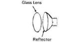 REFLECTOR FOR FLASHLIGHT #2618, PLUG IN TYPE (SP-008)