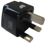 ADAPTOR 3-FLAT PIN (BF) PLUG &, (A/B/C/O/SE/B3/O2) RECEPTACLE