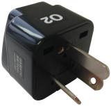ADAPTOR 3-FLAT PIN (O2) PLUG &, (A/B/C/O/SE/BF/B3) RECEPTACLE
