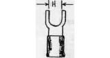 TERMINAL LUG INSULATED SPADE, 1.25MM2 HOLE DIA 3MM RED