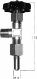 VALVE GAS OUTLET STATION OX-S, IN: M18X1.5 OUT: 3/4-16UNF (R) 