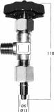 VALVE GAS OUTLET STATION AC-S, IN: M18X1.5 OUT: 3/4-16UNF (L) 